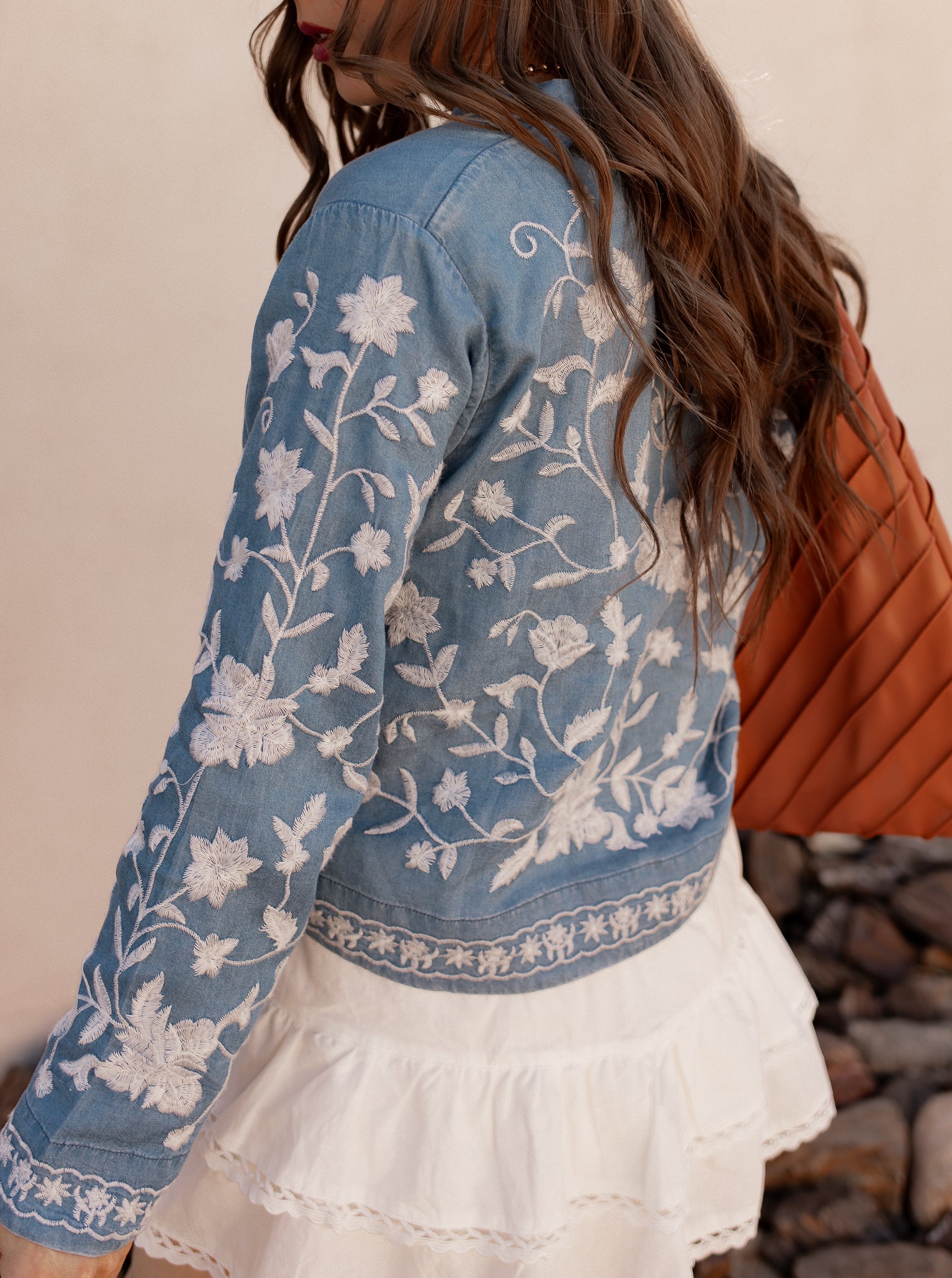 Boho Vacay Embroidered Button Blouse-Blouses-Krush Kandy, Women's Online Fashion Boutique Located in Phoenix, Arizona (Scottsdale Area)