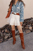 Boho Vacay Embroidered Button Blouse-Blouses-Krush Kandy, Women's Online Fashion Boutique Located in Phoenix, Arizona (Scottsdale Area)