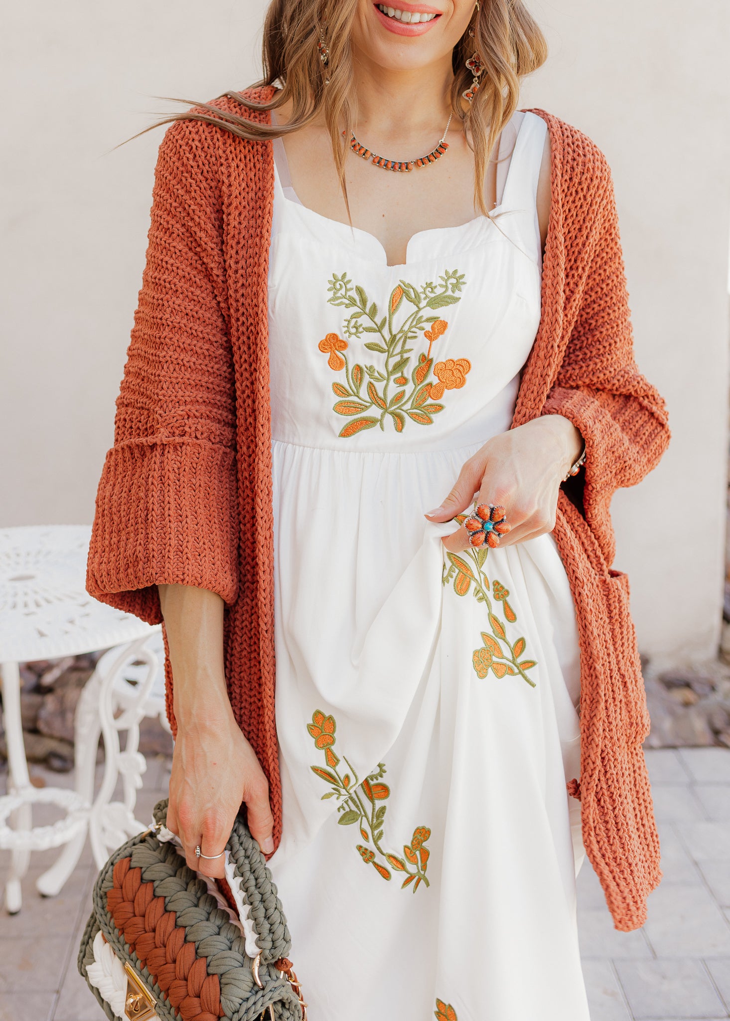 Floral Embroidered Maxi Dress-Dresses-Krush Kandy, Women's Online Fashion Boutique Located in Phoenix, Arizona (Scottsdale Area)