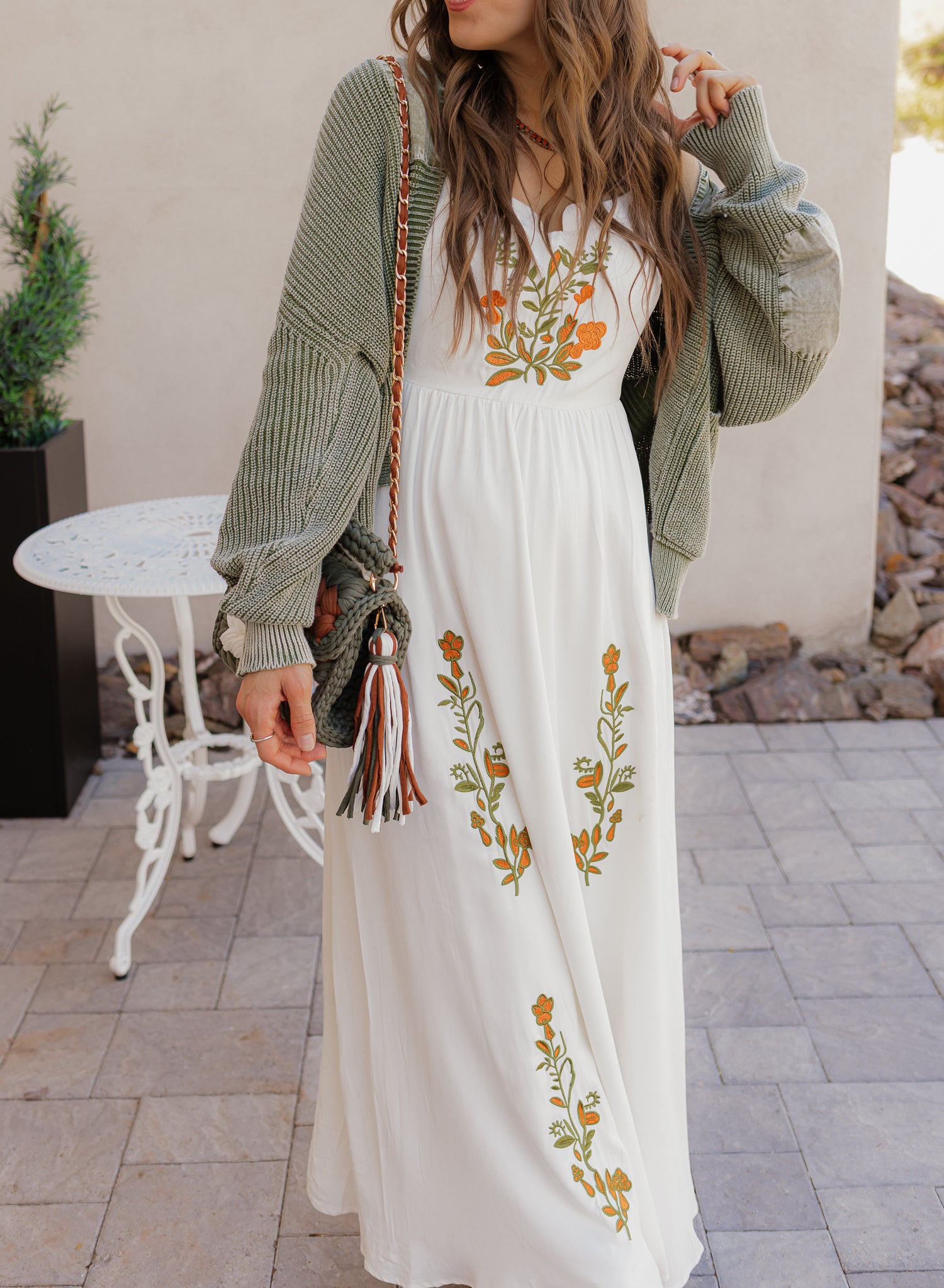 Floral Embroidered Maxi Dress-Dresses-Krush Kandy, Women's Online Fashion Boutique Located in Phoenix, Arizona (Scottsdale Area)