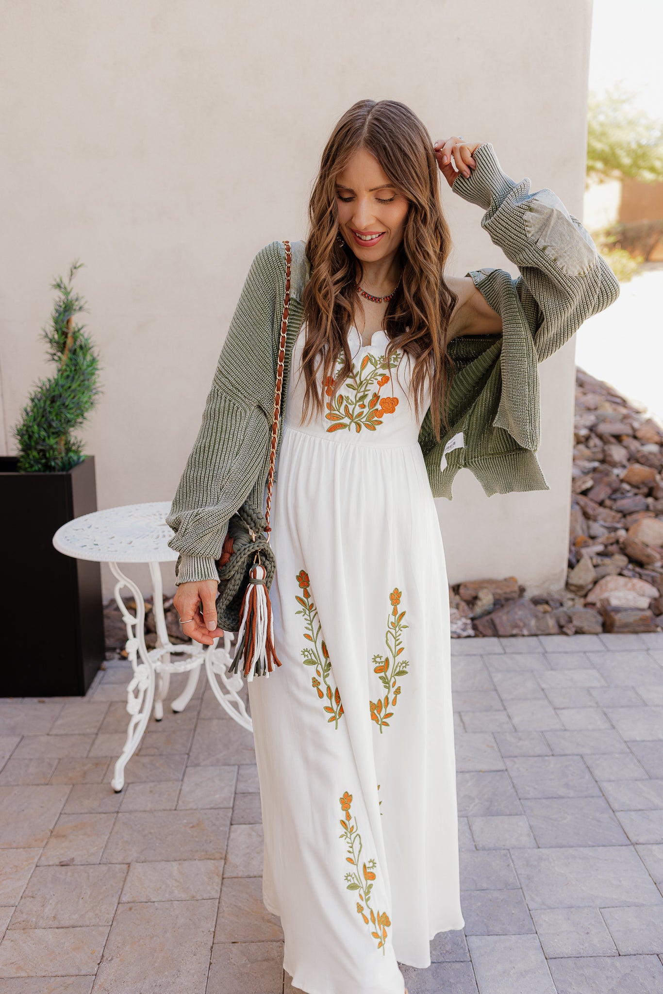 Floral Embroidered Maxi Dress-Dresses-Krush Kandy, Women's Online Fashion Boutique Located in Phoenix, Arizona (Scottsdale Area)