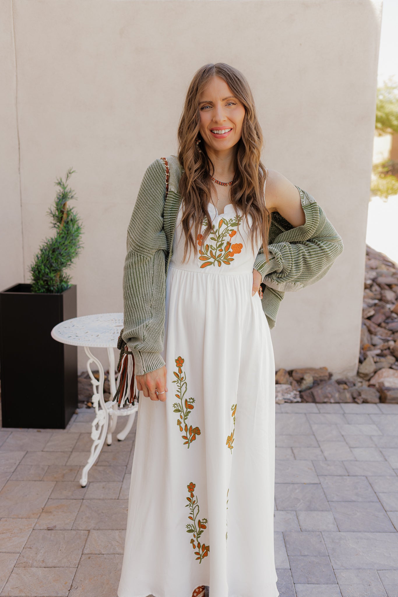 Floral Embroidered Maxi Dress-Dresses-Krush Kandy, Women's Online Fashion Boutique Located in Phoenix, Arizona (Scottsdale Area)