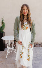 Floral Embroidered Maxi Dress-Dresses-Krush Kandy, Women's Online Fashion Boutique Located in Phoenix, Arizona (Scottsdale Area)