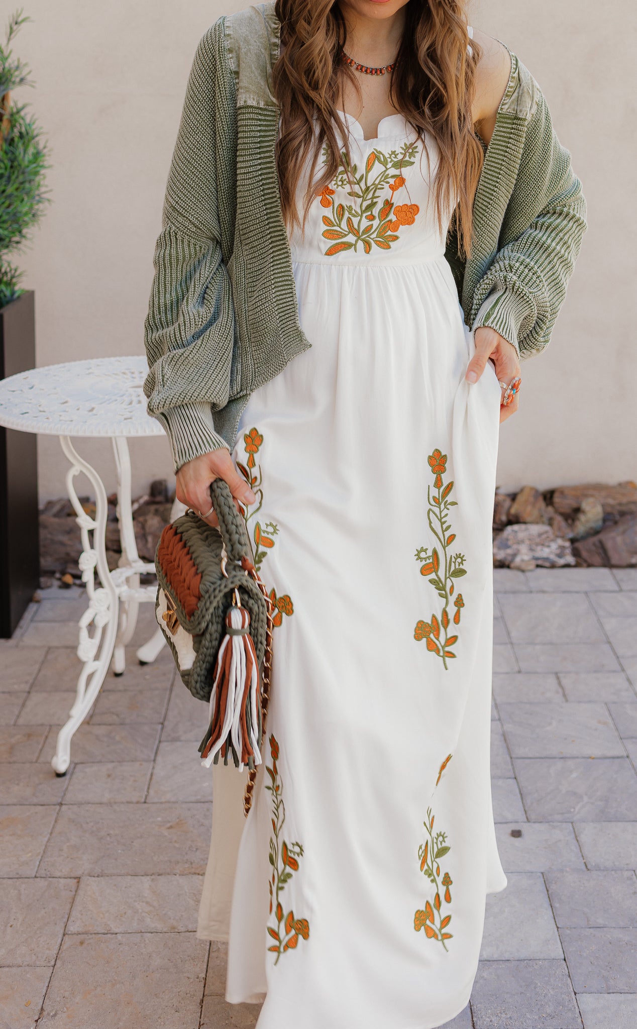 Floral Embroidered Maxi Dress-Dresses-Krush Kandy, Women's Online Fashion Boutique Located in Phoenix, Arizona (Scottsdale Area)