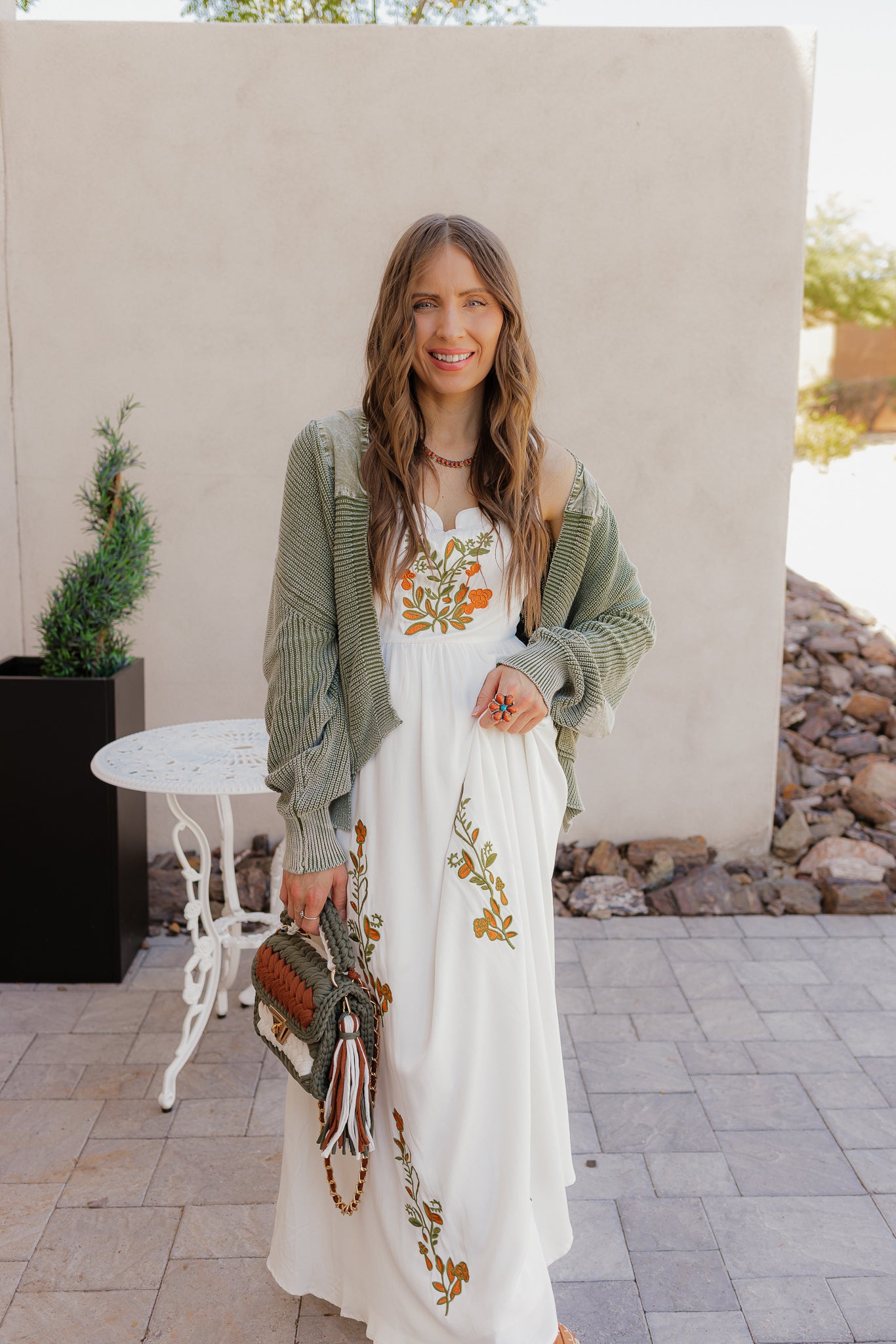 Floral Embroidered Maxi Dress-Dresses-Krush Kandy, Women's Online Fashion Boutique Located in Phoenix, Arizona (Scottsdale Area)