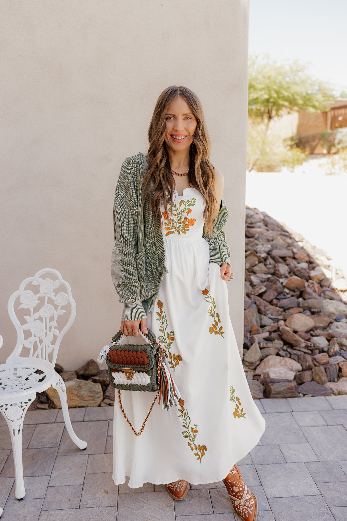 Floral Embroidered Maxi Dress-Dresses-Krush Kandy, Women's Online Fashion Boutique Located in Phoenix, Arizona (Scottsdale Area)