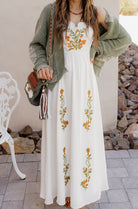 Floral Embroidered Maxi Dress-Dresses-Krush Kandy, Women's Online Fashion Boutique Located in Phoenix, Arizona (Scottsdale Area)