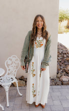Floral Embroidered Maxi Dress-Dresses-Krush Kandy, Women's Online Fashion Boutique Located in Phoenix, Arizona (Scottsdale Area)