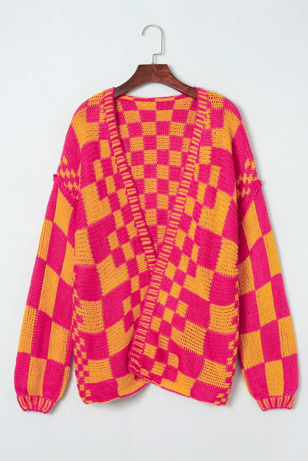 Bold Checkerboard Cardigan-Cardigans-Krush Kandy, Women's Online Fashion Boutique Located in Phoenix, Arizona (Scottsdale Area)