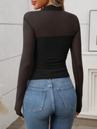 Mock Neck Long Sleeve Top-Tops-Krush Kandy, Women's Online Fashion Boutique Located in Phoenix, Arizona (Scottsdale Area)