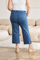 RfM Crop Chloe Full Size Tummy Control High Waist Raw Hem Jeans-Pants-Krush Kandy, Women's Online Fashion Boutique Located in Phoenix, Arizona (Scottsdale Area)