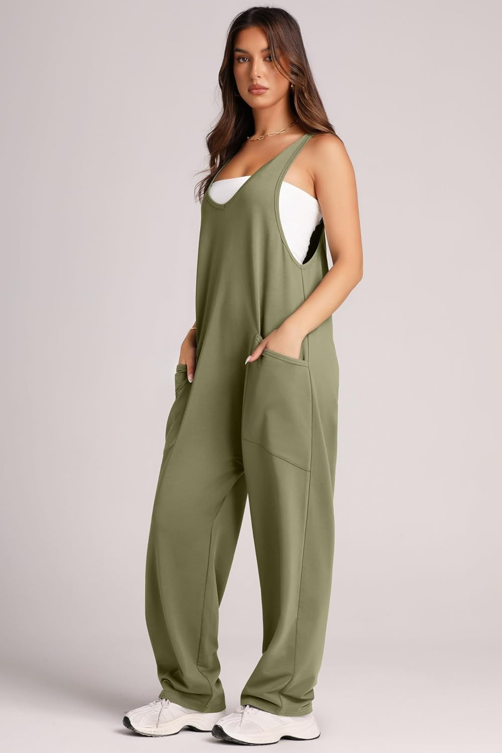 Wide Strap Jumpsuit with Pockets-Jumpsuits & Rompers-Krush Kandy, Women's Online Fashion Boutique Located in Phoenix, Arizona (Scottsdale Area)