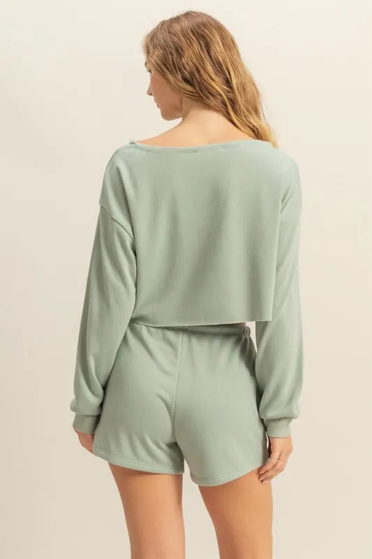 HYFVE Boat Neck Long Sleeve Cropped Top-Tops-Krush Kandy, Women's Online Fashion Boutique Located in Phoenix, Arizona (Scottsdale Area)