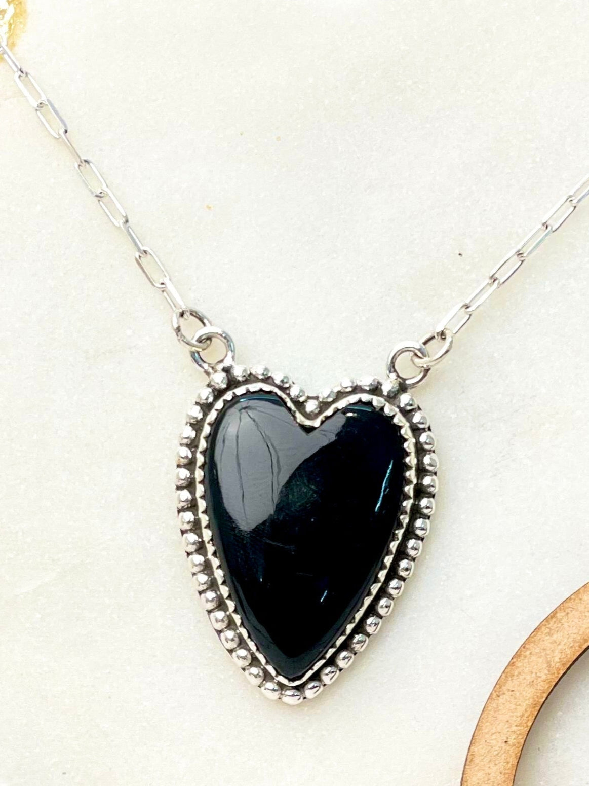 Long Heart Stone Slab Necklace MADE TO ORDER-Necklaces-Krush Kandy, Women's Online Fashion Boutique Located in Phoenix, Arizona (Scottsdale Area)