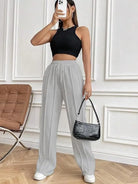 Drawstring Wide Leg Pants with Pockets-PANTS-Krush Kandy, Women's Online Fashion Boutique Located in Phoenix, Arizona (Scottsdale Area)
