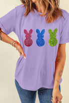 Shiny Bunny Short Sleeve T-Shirt-Graphic Tees-Krush Kandy, Women's Online Fashion Boutique Located in Phoenix, Arizona (Scottsdale Area)