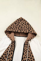 Drawstring Leopard Long Sleeve Hooded Jacket-Jacket-Krush Kandy, Women's Online Fashion Boutique Located in Phoenix, Arizona (Scottsdale Area)