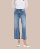 Ridgeview Super High Rise Raw Hem Wide Leg Jeans-Denim-Krush Kandy, Women's Online Fashion Boutique Located in Phoenix, Arizona (Scottsdale Area)