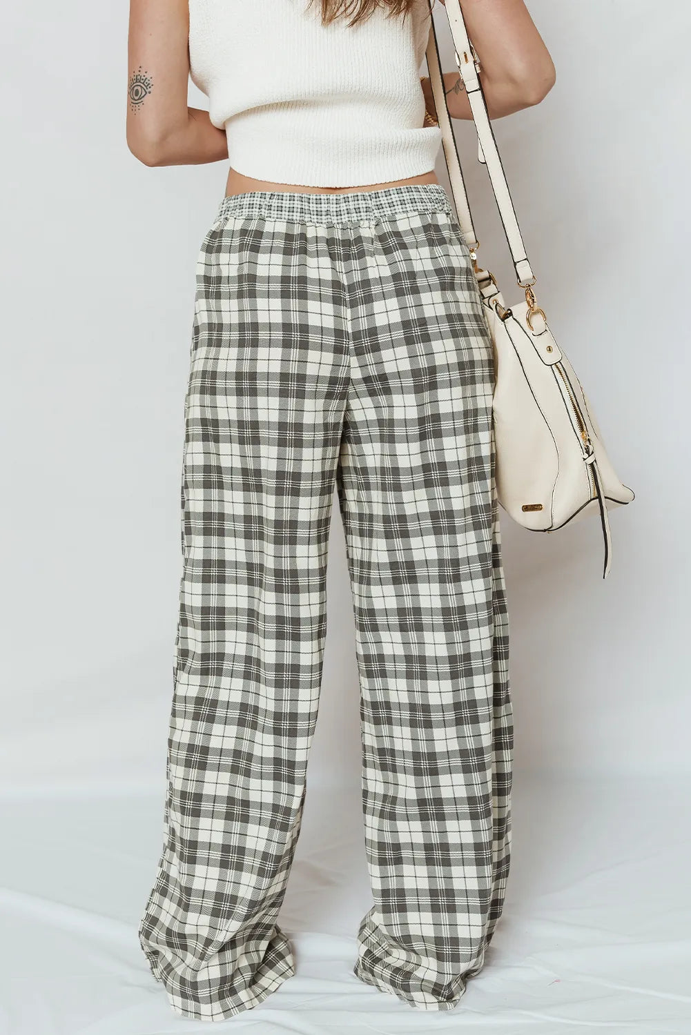 Plaid Wide-Leg Lounge Pants-Bottoms-Krush Kandy, Women's Online Fashion Boutique Located in Phoenix, Arizona (Scottsdale Area)