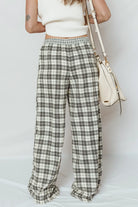 Plaid Wide-Leg Lounge Pants-Bottoms-Krush Kandy, Women's Online Fashion Boutique Located in Phoenix, Arizona (Scottsdale Area)