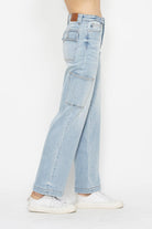 Judy Blue Full Size High Waist Straight Cargo Jeans-Jeans-Krush Kandy, Women's Online Fashion Boutique Located in Phoenix, Arizona (Scottsdale Area)