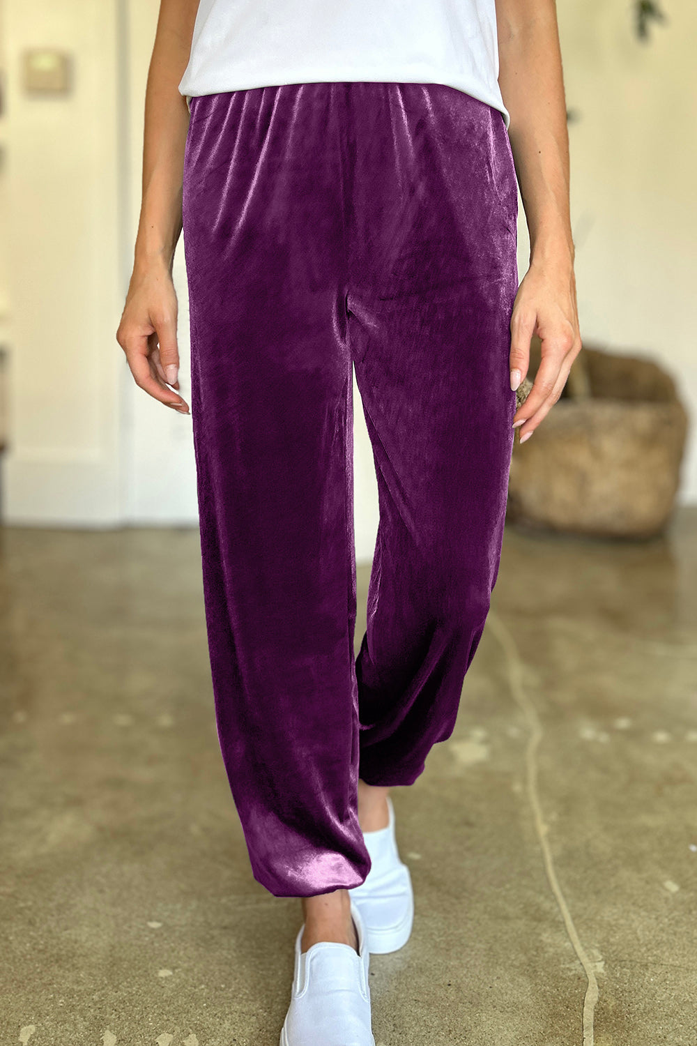 FAM-FAM Pocketed Elastic Waist Joggers-Pants-Krush Kandy, Women's Online Fashion Boutique Located in Phoenix, Arizona (Scottsdale Area)