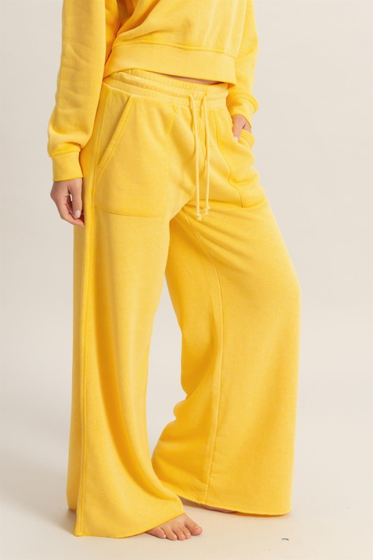 High Rise Wide Leg Drawstring Pants-Bottoms-Krush Kandy, Women's Online Fashion Boutique Located in Phoenix, Arizona (Scottsdale Area)