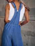Wide Leg Denim Overalls-Jumpsuits & Rompers-Krush Kandy, Women's Online Fashion Boutique Located in Phoenix, Arizona (Scottsdale Area)