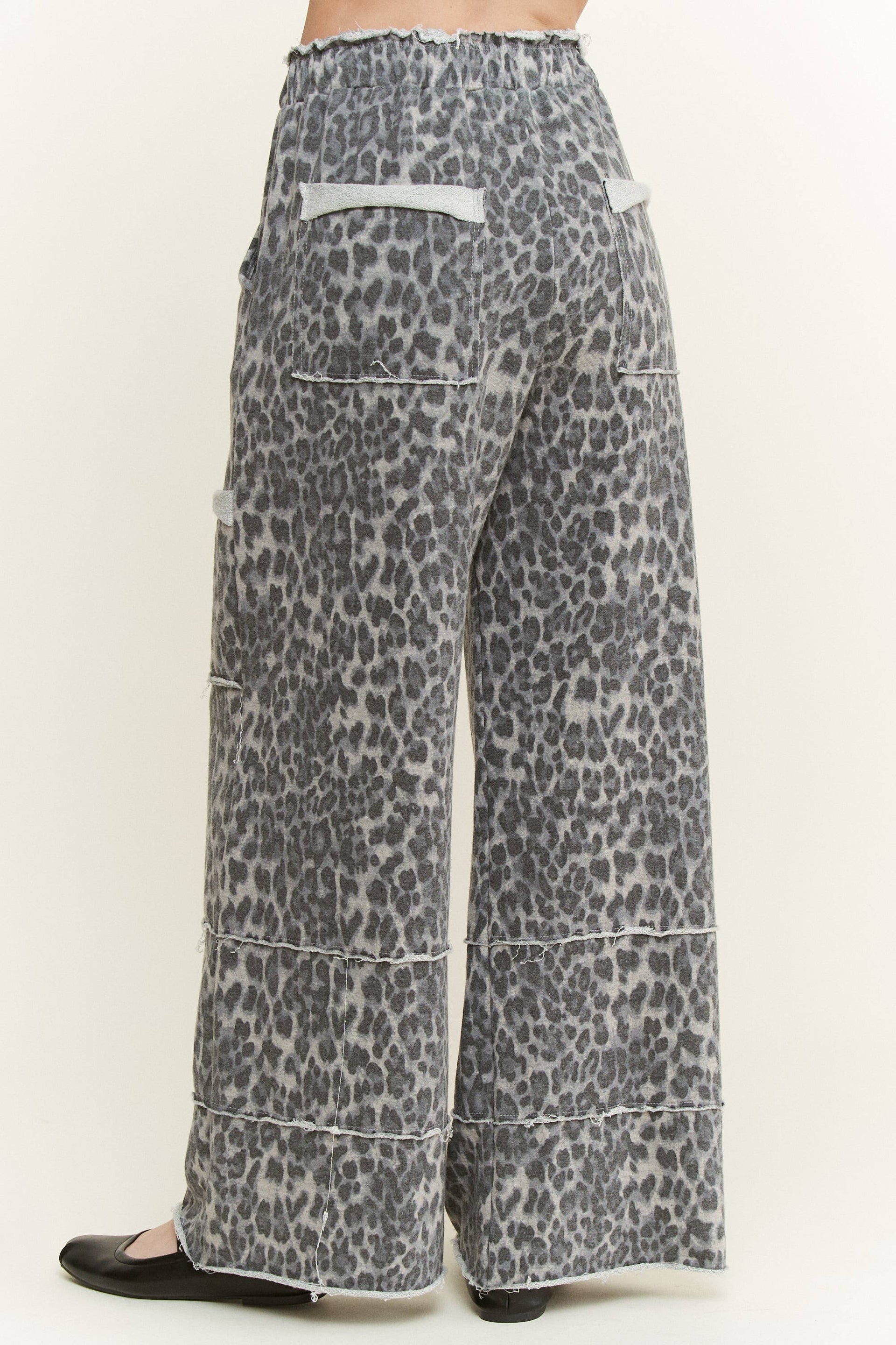 Mineral Washed Animal Leopard Wide Leg Pants-Pants-Krush Kandy, Women's Online Fashion Boutique Located in Phoenix, Arizona (Scottsdale Area)