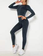 Seamless Long Sleeve Top and Legging Set-workout-Krush Kandy, Women's Online Fashion Boutique Located in Phoenix, Arizona (Scottsdale Area)