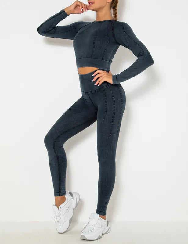 Seamless Long Sleeve Top and Legging Set-workout-Krush Kandy, Women's Online Fashion Boutique Located in Phoenix, Arizona (Scottsdale Area)