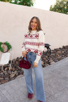 Vintage Vibes Faire Isle Snowflake Holiday Sweater-Sweaters-Krush Kandy, Women's Online Fashion Boutique Located in Phoenix, Arizona (Scottsdale Area)