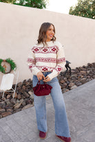 Vintage Vibes Faire Isle Snowflake Holiday Sweater-Sweaters-Krush Kandy, Women's Online Fashion Boutique Located in Phoenix, Arizona (Scottsdale Area)
