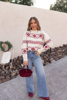 Vintage Vibes Faire Isle Snowflake Holiday Sweater-Sweaters-Krush Kandy, Women's Online Fashion Boutique Located in Phoenix, Arizona (Scottsdale Area)