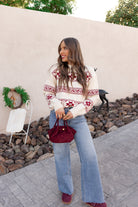 Vintage Vibes Faire Isle Snowflake Holiday Sweater-Sweaters-Krush Kandy, Women's Online Fashion Boutique Located in Phoenix, Arizona (Scottsdale Area)