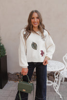 Free Fall Leaf Patchwork Sweater XS-3X-Sweaters-Krush Kandy, Women's Online Fashion Boutique Located in Phoenix, Arizona (Scottsdale Area)