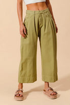 SO ME Mid Rise Wide Leg Chino Pants With Pockets-Pants-Krush Kandy, Women's Online Fashion Boutique Located in Phoenix, Arizona (Scottsdale Area)