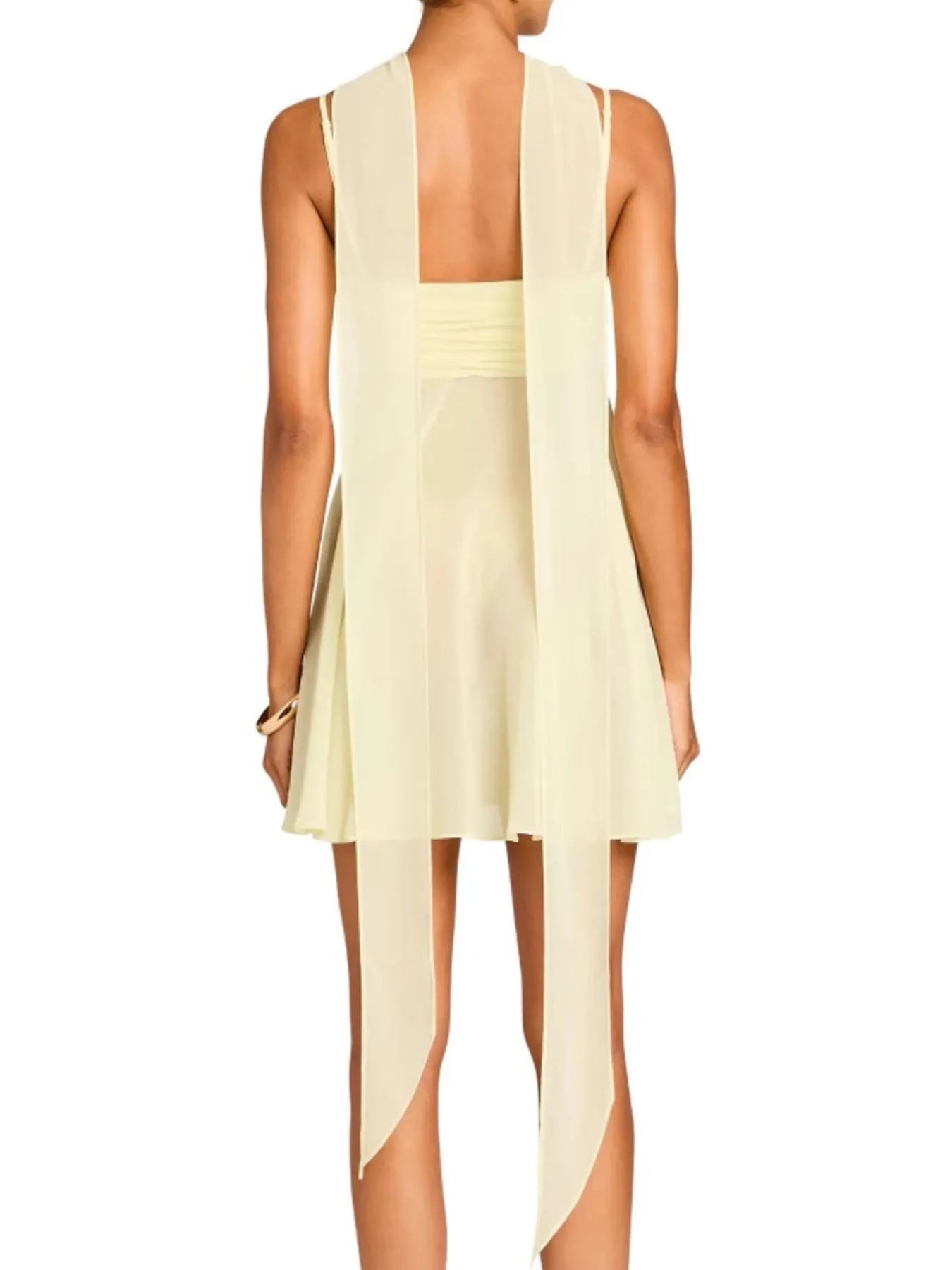 Ruched Square Neck Cami Dress with Scarf-Dresses-Krush Kandy, Women's Online Fashion Boutique Located in Phoenix, Arizona (Scottsdale Area)