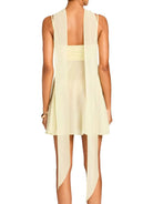 Ruched Square Neck Cami Dress with Scarf-Dresses-Krush Kandy, Women's Online Fashion Boutique Located in Phoenix, Arizona (Scottsdale Area)
