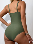 V-Neck One-Piece Swimwear | S-2X-Swimwear-Krush Kandy, Women's Online Fashion Boutique Located in Phoenix, Arizona (Scottsdale Area)