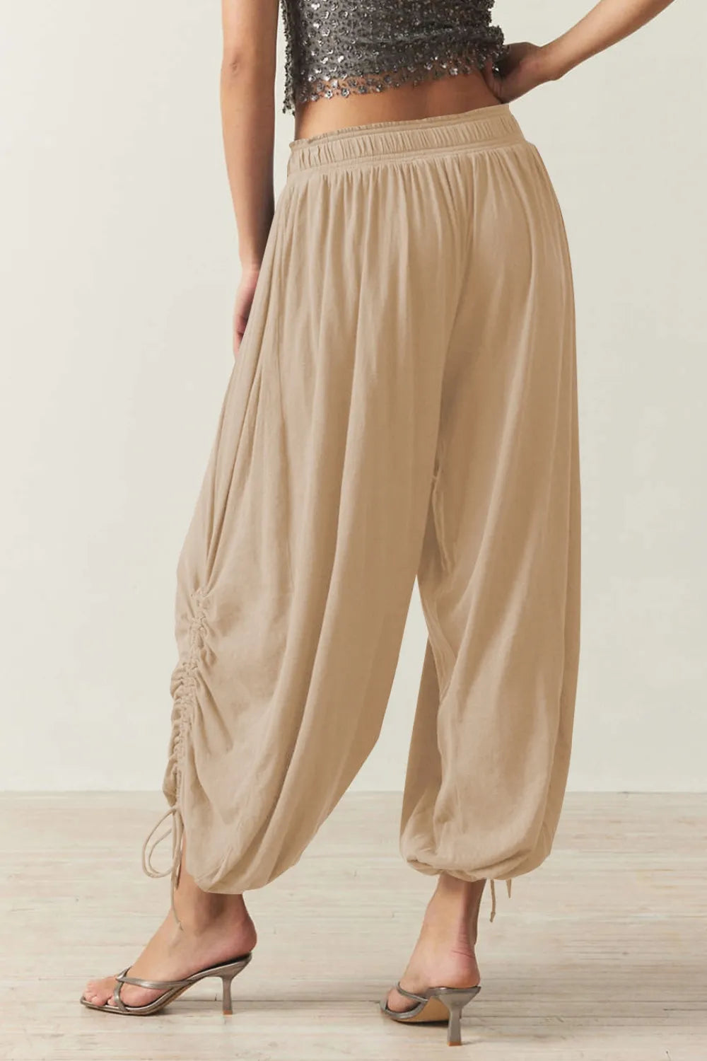 Drawstring Ruched Pants-Krush Kandy, Women's Online Fashion Boutique Located in Phoenix, Arizona (Scottsdale Area)