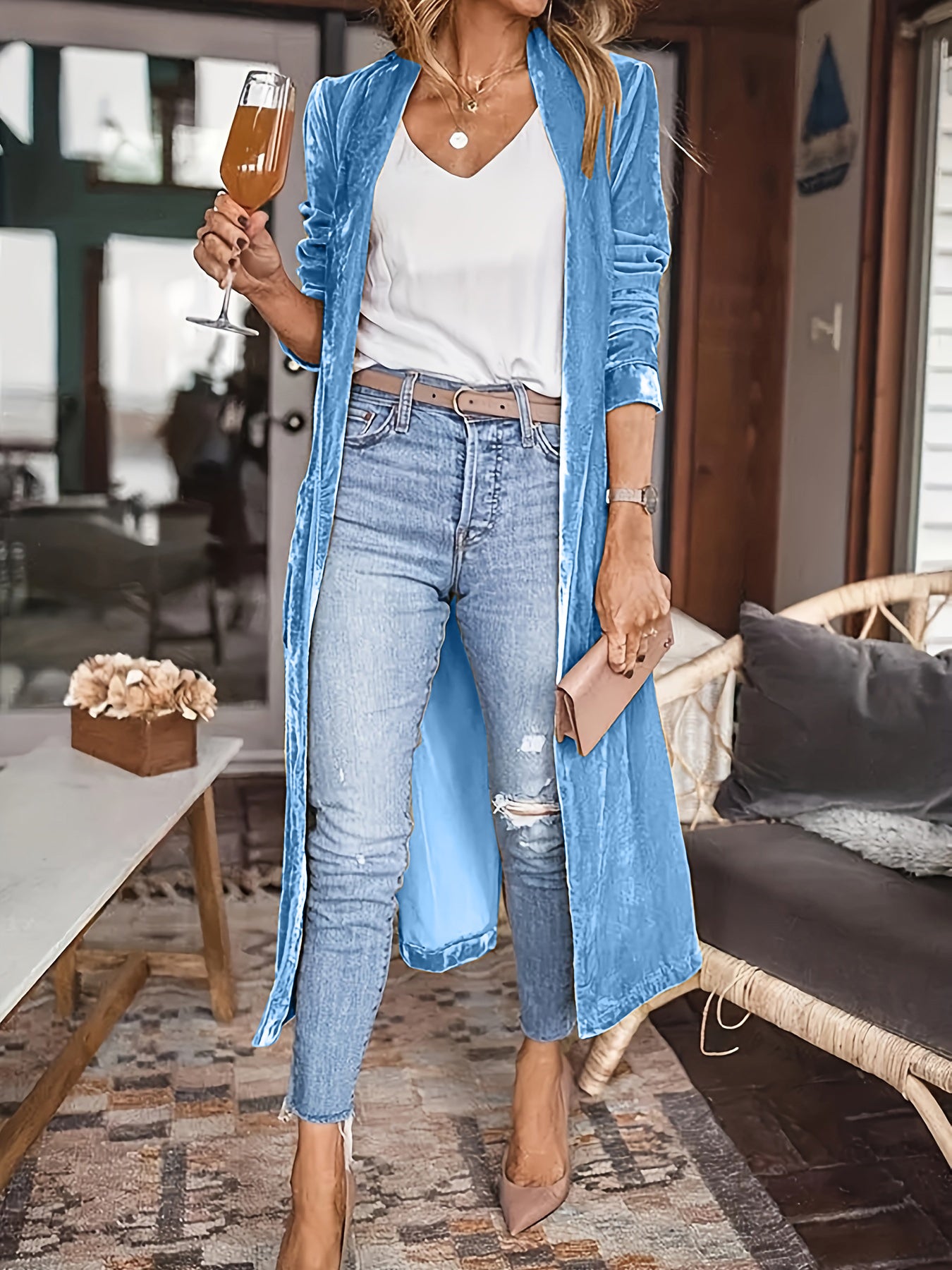 Winter s Eve Velvet Duster Cardigan Krush Kandy