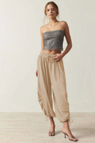 Drawstring Ruched Pants-Krush Kandy, Women's Online Fashion Boutique Located in Phoenix, Arizona (Scottsdale Area)