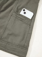 Ruffled Patchwork Denim Jacket Vest-Krush Kandy, Women's Online Fashion Boutique Located in Phoenix, Arizona (Scottsdale Area)