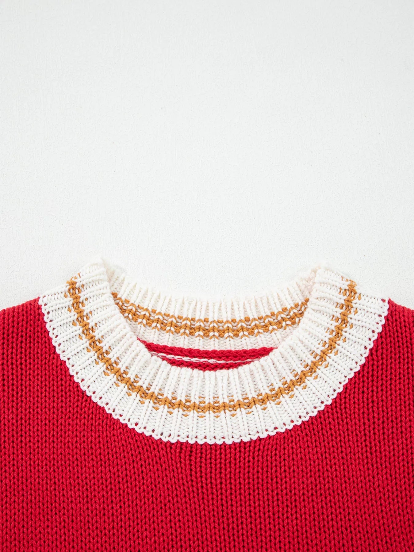 MERRY Contrast Edge Drop Shoulder Christmas Sweater-Krush Kandy, Women's Online Fashion Boutique Located in Phoenix, Arizona (Scottsdale Area)