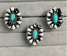 Turquoise & White Buffalo Cluster Ring-Ring Sizers-Krush Kandy, Women's Online Fashion Boutique Located in Phoenix, Arizona (Scottsdale Area)