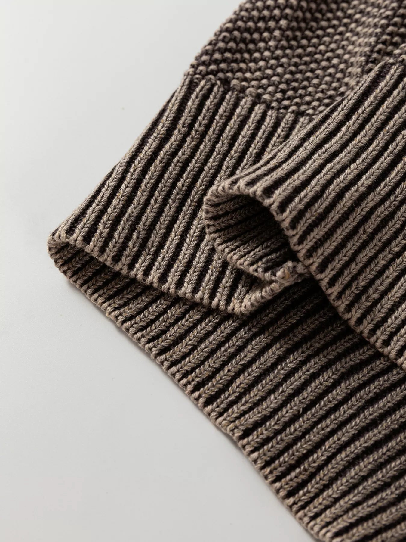 Contrast Cable Knit Sleeve Casual Sweater-Sweaters-Krush Kandy, Women's Online Fashion Boutique Located in Phoenix, Arizona (Scottsdale Area)