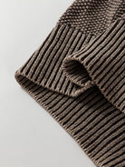 Contrast Cable Knit Sleeve Casual Sweater-Sweaters-Krush Kandy, Women's Online Fashion Boutique Located in Phoenix, Arizona (Scottsdale Area)