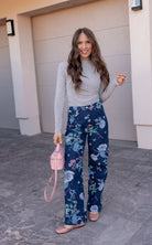 Dreamy Floral Wide Leg Denim Pants-Denim-Krush Kandy, Women's Online Fashion Boutique Located in Phoenix, Arizona (Scottsdale Area)