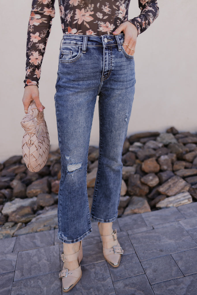 KANCAN Bella Vista High-Rise Crop Flare Jeans-Jeans-Krush Kandy, Women's Online Fashion Boutique Located in Phoenix, Arizona (Scottsdale Area)